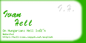 ivan hell business card